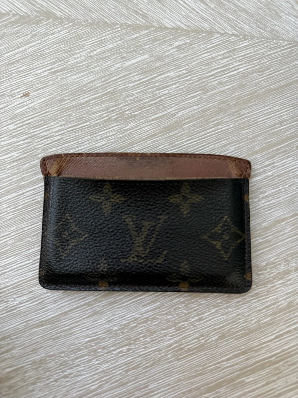 Louis Vuitton Monogram Canvas Card Sleeve in Dark Brown and Brown